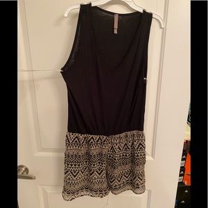 Black/Tan Romper size L